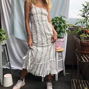 UO White Ruffle Maxi Dress